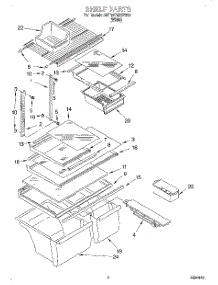 03 - Shelf parts for Whirlpool Refrigerator 3ET18TMXEW00 from AppliancePartsPros.com