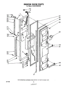 05 - Freezer Door parts for Whirlpool Refrigerator EHD221MMWR0 from AppliancePartsPros.com