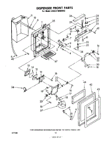 07 - Dispenser Front parts for Whirlpool Refrigerator EHD221MMWR0 from AppliancePartsPros.com
