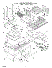 03 - Shelf parts for Whirlpool Refrigerator ET21DKXDN04 from AppliancePartsPros.com