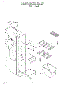 03 - Freezer Liner parts for Whirlpool Refrigerator 8ED20TKXDN00 from AppliancePartsPros.com