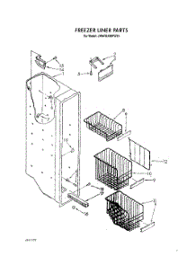 05 - Freezer Liner parts for Whirlpool Refrigerator JWARG480PW01 from AppliancePartsPros.com