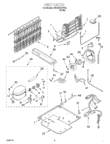 05 - Unit parts for Whirlpool Refrigerator 3ET22DKXFW02 from AppliancePartsPros.com