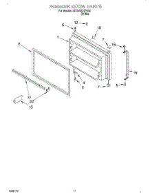 06 - Freezer Door parts for Whirlpool Refrigerator 3ET22DKXFW02 from AppliancePartsPros.com