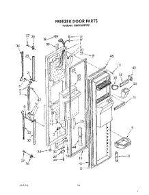 08 - Freezer Door parts for Whirlpool Refrigerator JWARG480PW01 from AppliancePartsPros.com