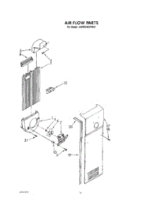 11 - Air Flow parts for Whirlpool Refrigerator JWARG480PW01 from AppliancePartsPros.com
