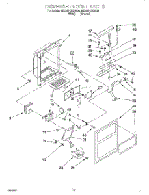 08 - Dispenser Front parts for Whirlpool Refrigerator 8ED25PQXDN00 from AppliancePartsPros.com