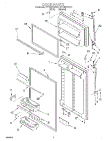 02 - Door parts for Whirlpool Refrigerator 7ET18PKXDN00 from AppliancePartsPros.com