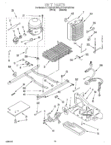 10 - Unit parts for Whirlpool Refrigerator 8ED22PQXDN00 from AppliancePartsPros.com