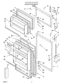 02 - Door parts for Whirlpool Refrigerator 3XARG468GF01 from AppliancePartsPros.com