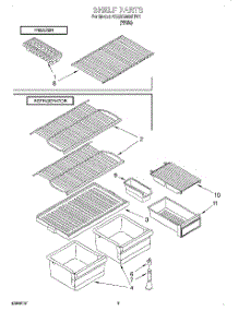 05 - Shelf parts for Whirlpool Refrigerator 3XARG468GF01 from AppliancePartsPros.com