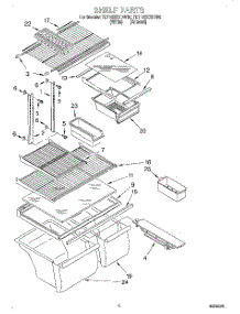 03 - Shelf parts for Whirlpool Refrigerator 7ET18ZKXDW00 from AppliancePartsPros.com