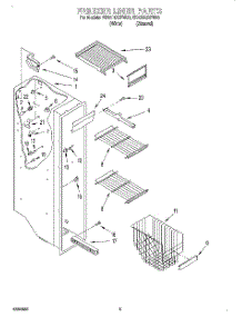 04 - Freezer Liner parts for Whirlpool Refrigerator ED25RQXFN00 from AppliancePartsPros.com
