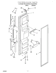 07 - Freezer Door parts for Whirlpool Refrigerator ED25RQXFN00 from AppliancePartsPros.com