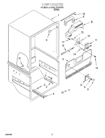 02 - Liner parts for Whirlpool Refrigerator 6EB21DKXDW00 from AppliancePartsPros.com
