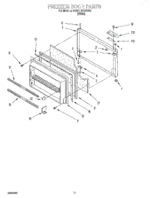07 - Freezer Door parts for Whirlpool Refrigerator 6EB21DKXDW00 from AppliancePartsPros.com