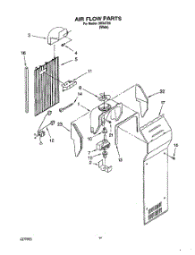 10 - Air Flow parts for Whirlpool Refrigerator 3XRA720 from AppliancePartsPros.com