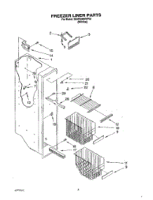 04 - Freezer Liner parts for Whirlpool Refrigerator 3XARG484WP02 from AppliancePartsPros.com
