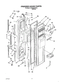 08 - Freezer Door parts for Whirlpool Refrigerator 3XARG484WP02 from AppliancePartsPros.com