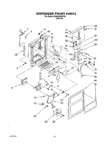 09 - Dispenser Front parts for Whirlpool Refrigerator 3XARG484WP02 from AppliancePartsPros.com