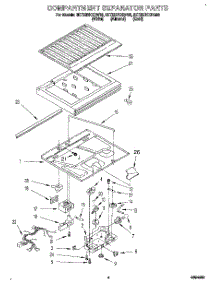 03 - Compartment Separator parts for Whirlpool Refrigerator 8ET22DKXDW00 from AppliancePartsPros.com