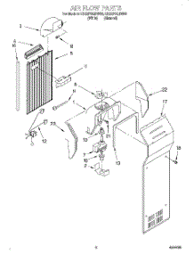 05 - Air Flow parts for Whirlpool Refrigerator ED22PSQDN00 from AppliancePartsPros.com