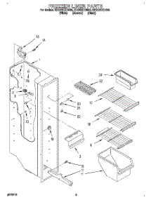 04 - Freezer Liner parts for Whirlpool Refrigerator ED22DKXDW00 from AppliancePartsPros.com