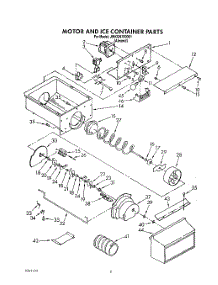 07 - Motor And Ice Container parts for Whirlpool Refrigerator JWKGN700001 from AppliancePartsPros.com