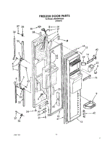 09 - Freezer Door parts for Whirlpool Refrigerator JWKGN700001 from AppliancePartsPros.com