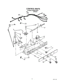13 - Control parts for Whirlpool Refrigerator JWKGN700001 from AppliancePartsPros.com
