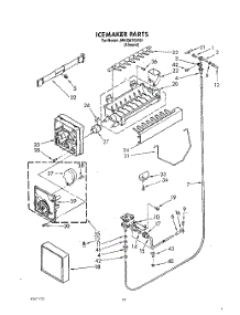 14 - Icemaker, Lit / Optional parts for Whirlpool Refrigerator JWKGN700001 from AppliancePartsPros.com