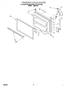 02 - Freezer Door parts for Whirlpool Refrigerator 4YET18TKDW02 from AppliancePartsPros.com