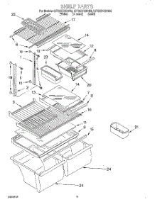 05 - Shelf, Lit / Optional parts for Whirlpool Refrigerator 8ET20ZKXDG03 from AppliancePartsPros.com