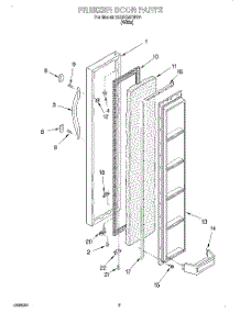 06 - Freezer Door parts for Whirlpool Refrigerator 3XARG478F00 from AppliancePartsPros.com