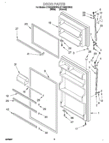 02 - Door parts for Whirlpool Refrigerator ET18NMXDN02 from AppliancePartsPros.com