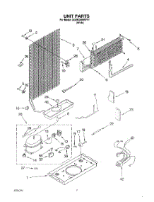 04 - Unit parts for Whirlpool Refrigerator 3XARG468WP01 from AppliancePartsPros.com