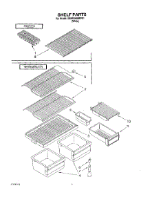 05 - Shelf parts for Whirlpool Refrigerator 3XARG468WP01 from AppliancePartsPros.com