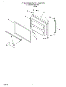 06 - Freezer Door, Lit / Optional parts for Whirlpool Refrigerator 3VET23DKFW02 from AppliancePartsPros.com
