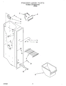 04 - Freezer Liner parts for Whirlpool Refrigerator 6ED22ZRXDW00 from AppliancePartsPros.com