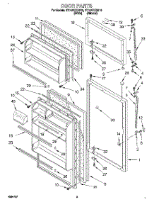 02 - Door parts for Whirlpool Refrigerator ET14NKXDW10 from AppliancePartsPros.com