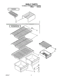 05 - Shelf parts for Whirlpool Refrigerator ET14NKXDW10 from AppliancePartsPros.com