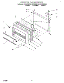 07 - Freezer Door parts for Whirlpool Refrigerator EB21DKXBW00 from AppliancePartsPros.com