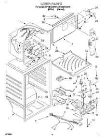 03 - Liner parts for Whirlpool Refrigerator ET18HNXDN01 from AppliancePartsPros.com
