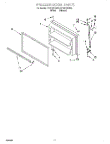 06 - Freezer Door, Lit / Optional parts for Whirlpool Refrigerator ET19PKXEN00 from AppliancePartsPros.com