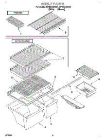 05 - Shelf, Lit / Optional parts for Whirlpool Refrigerator ET18HNXDN01 from AppliancePartsPros.com