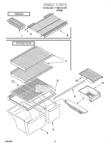 05 - Shelf, Lit / Optional parts for Whirlpool Refrigerator 7TT18DKXEW00 from AppliancePartsPros.com
