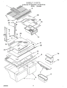 05 - Shelf, Lit / Optional parts for Whirlpool Refrigerator 7ET18PKXDW00 from AppliancePartsPros.com