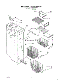 04 - Freezer Liner parts for Whirlpool Refrigerator 3XARG486WP01 from AppliancePartsPros.com