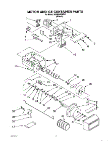 05 - Motor And Ice Container parts for Whirlpool Refrigerator 3XARG486WP01 from AppliancePartsPros.com