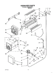 12 - Icemaker, Lit / Optional parts for Whirlpool Refrigerator 3XARG486WP01 from AppliancePartsPros.com